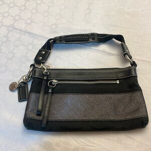Coach Signature Demi Stripe Shoulder Bag